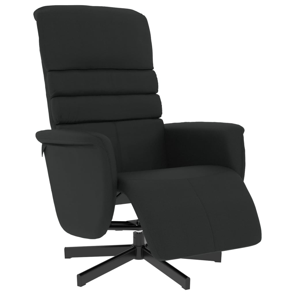 vidaXL Fauteuil verstelbaar met voetensteun kunstleer zwart