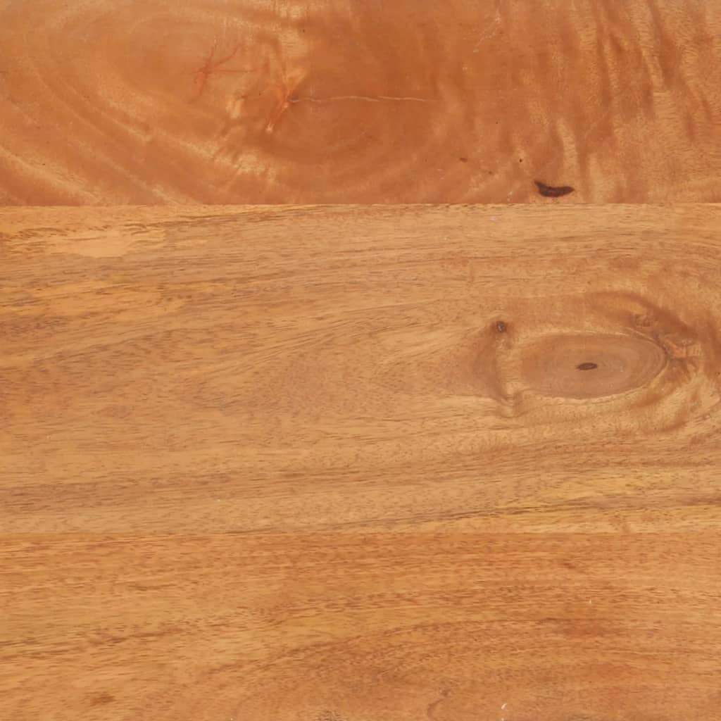 vidaXL Nachtkastje massief mangohout bruin en zwart
