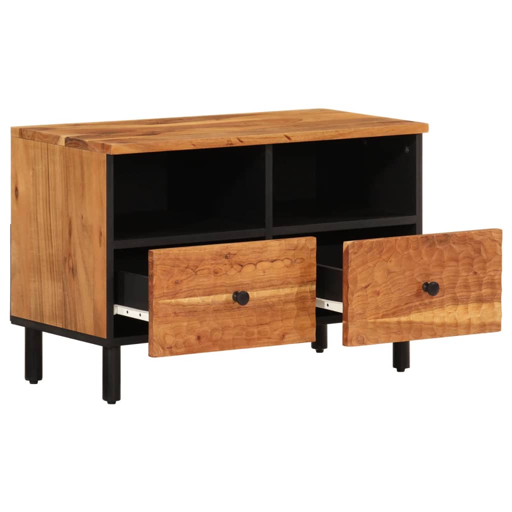vidaXL Tv-meubel 70x33x46 cm massief mangohout zwart