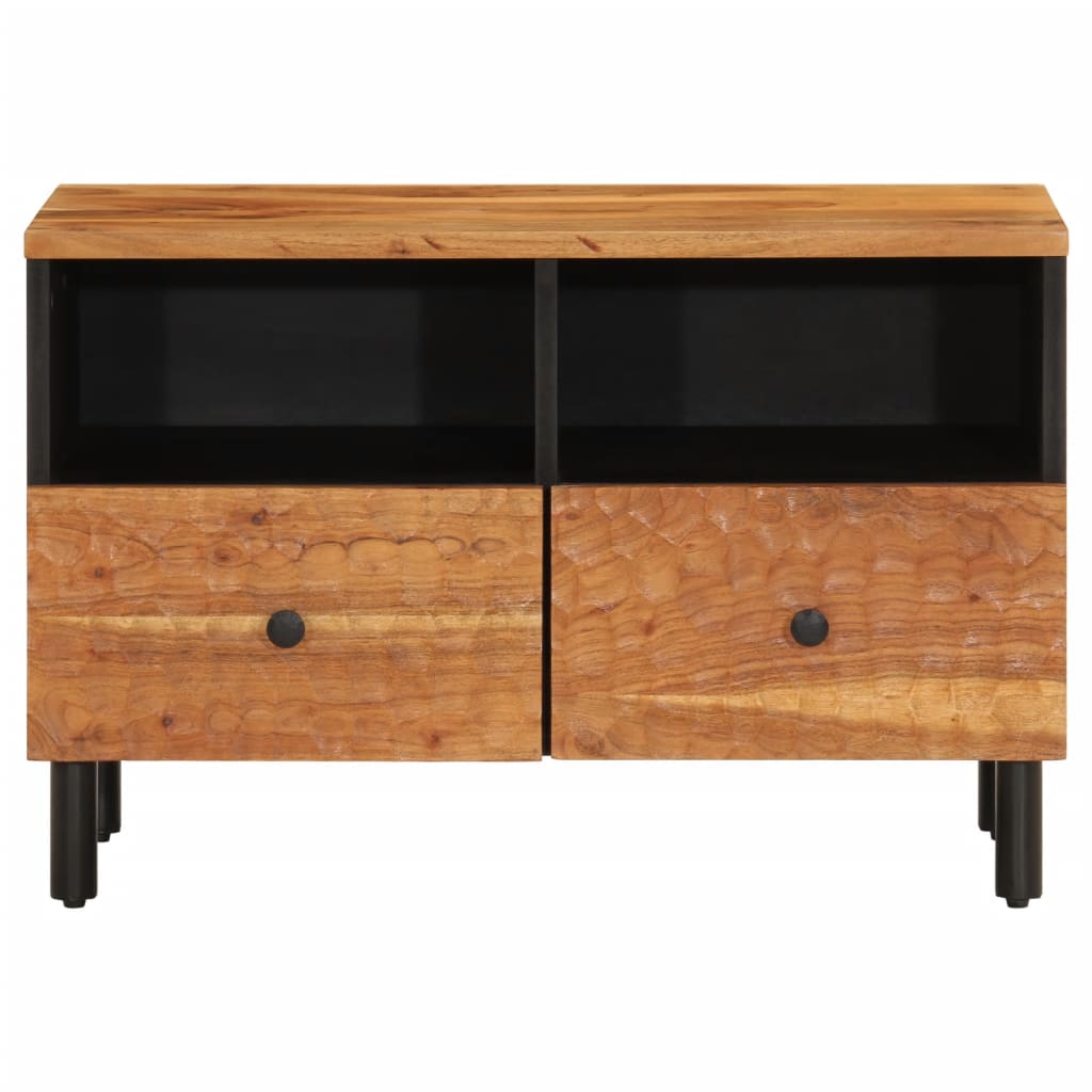 vidaXL Tv-meubel 70x33x46 cm massief mangohout zwart