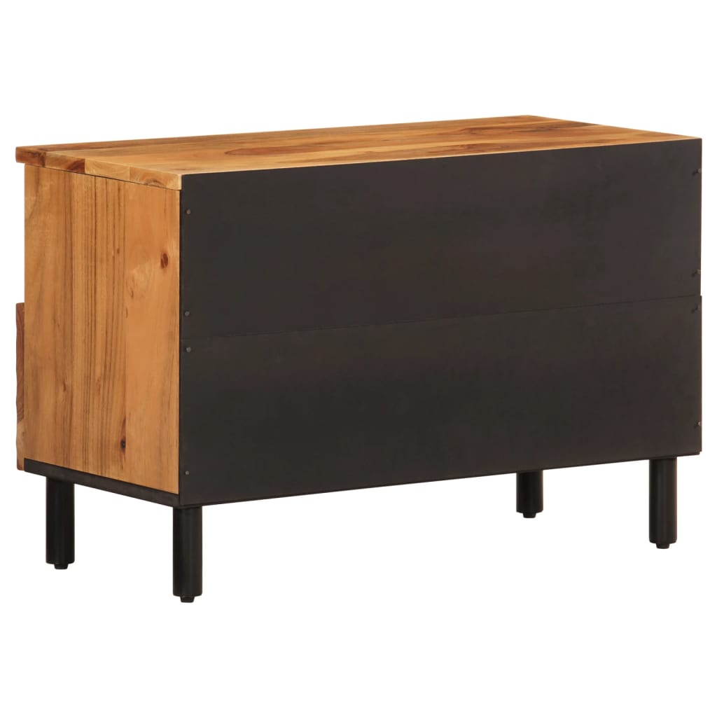 vidaXL Tv-meubel 70x33x46 cm massief mangohout zwart