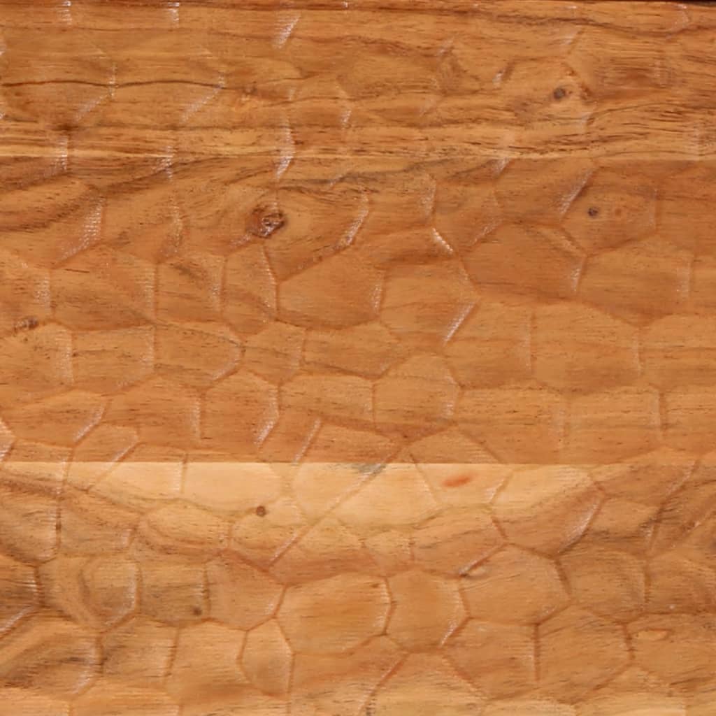 vidaXL Nachtkastje 40x33x46 cm massief mangohout zwart