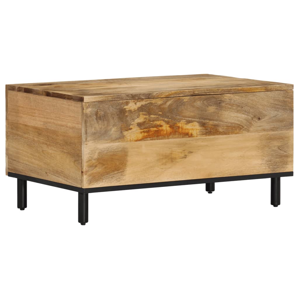 vidaXL Coffee Table 80x50x40 cm Solid Mango Wood Black