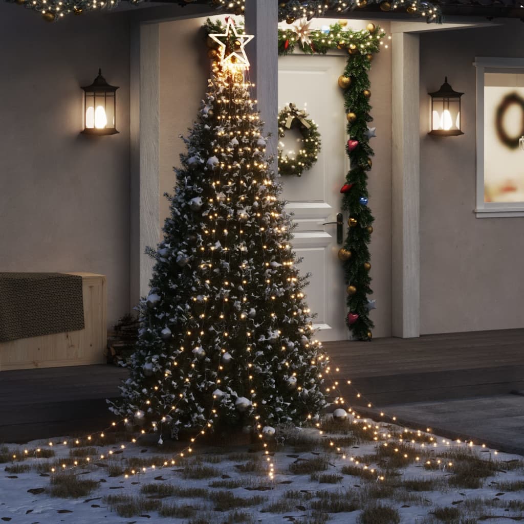 vidaXL Christmas tree lights 320 warm white LEDs 375 cm