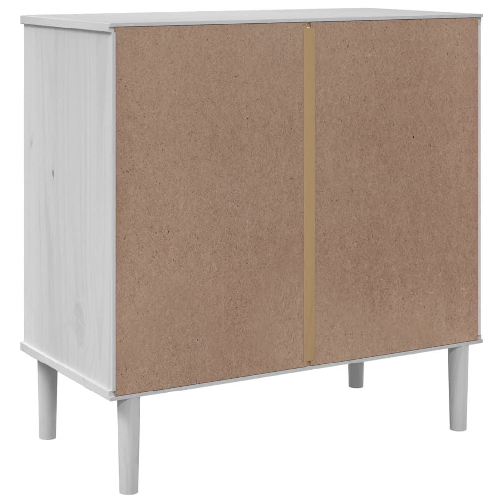 vidaXL Dressoir SENJA rattan-look 80x40x80 cm massief grenenhout bruin