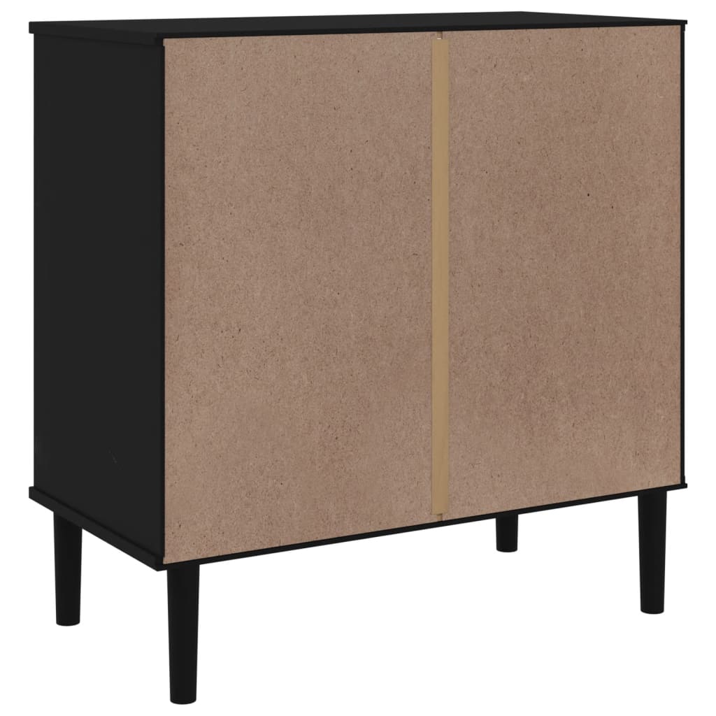 vidaXL Chest of Drawers SENJA rattan-look 80x40x80 cm solid pine wood brown