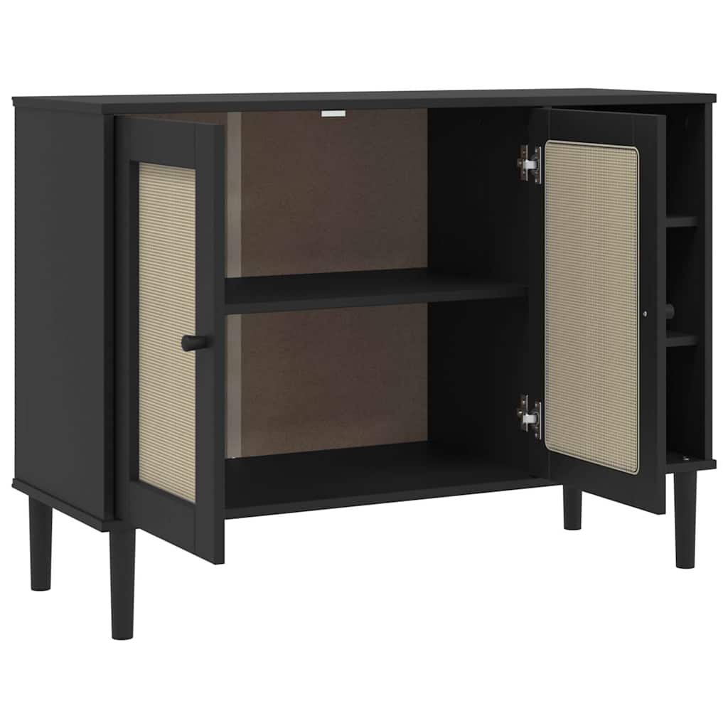 vidaXL Dressoir SENJA 112x40x80 cm rattan massief grenenhout bruin