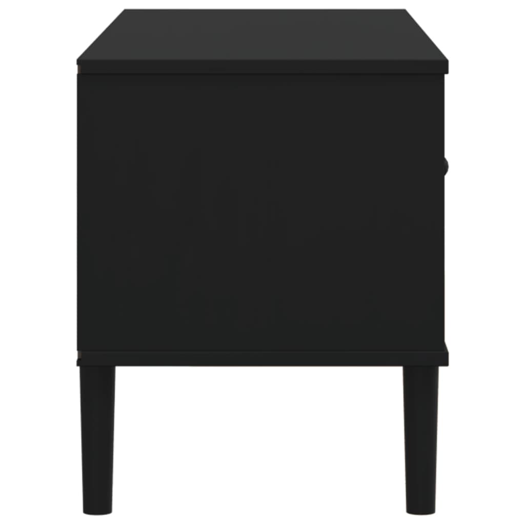 vidaXL TV cabinet SENJA 106x40x49 cm rattan solid pine wood brown