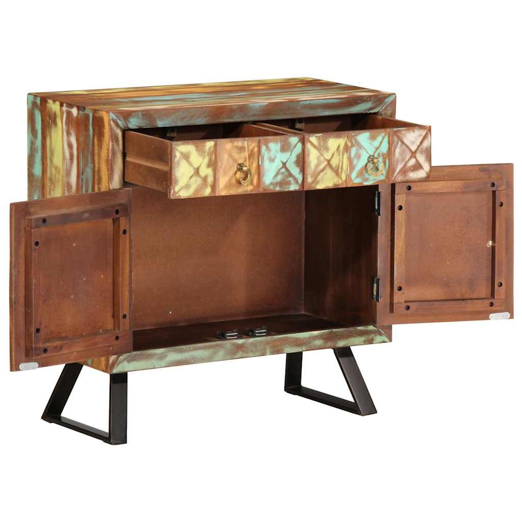 vidaXL Chest of Drawers 70x35x70 cm Solid Reclaimed Wood Multicolour