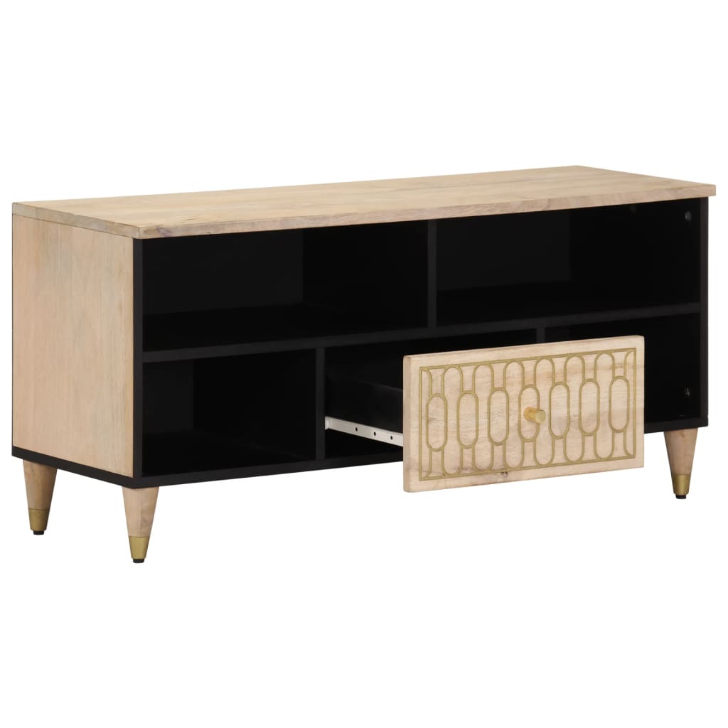 vidaXL TV cabinet 100x33x46 cm solid mango wood