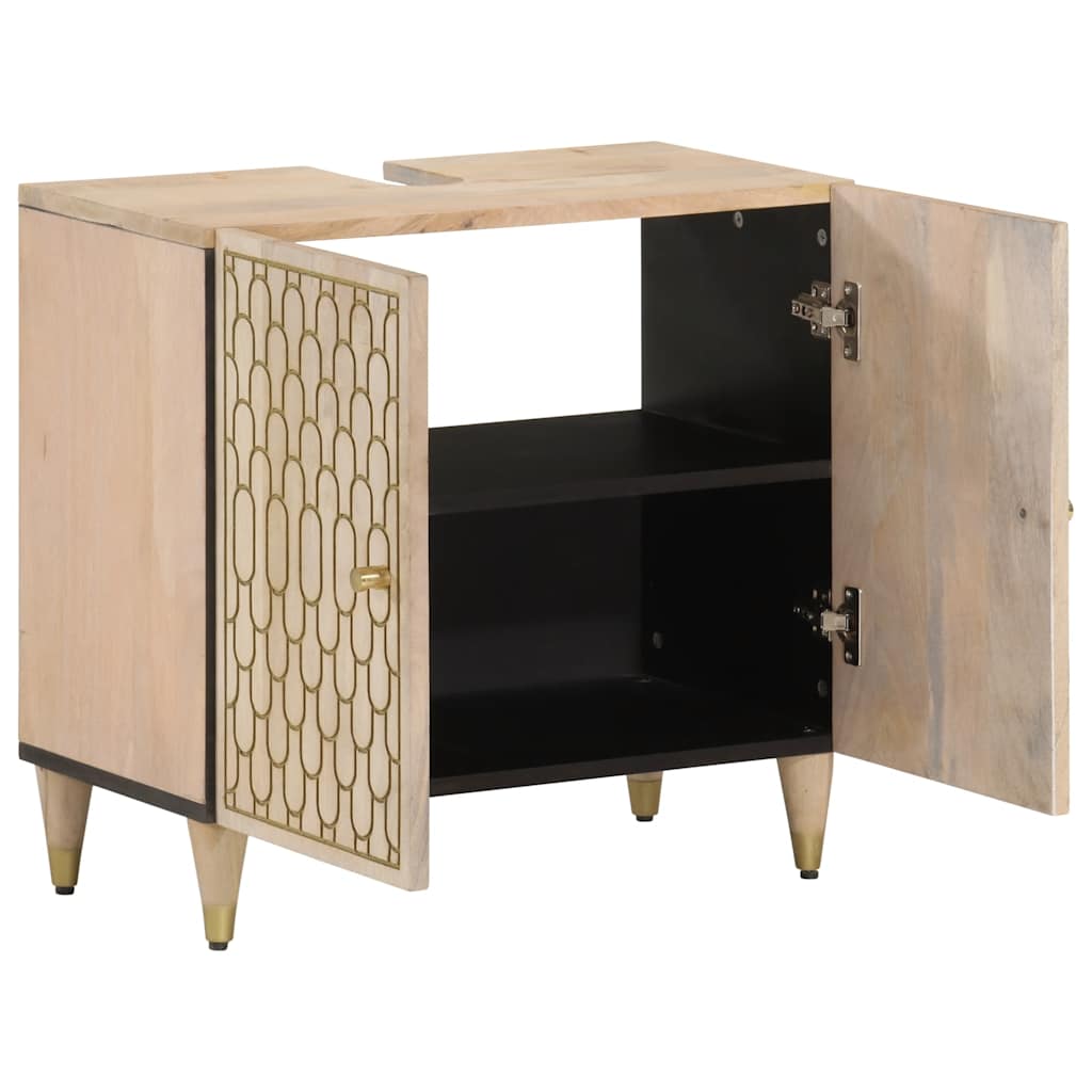 vidaXL Wastafelkast 62x33x58 cm massief mangohout