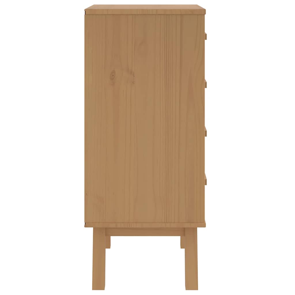 vidaXL Bedside Cabinet OLDEN Solid Pine Brown