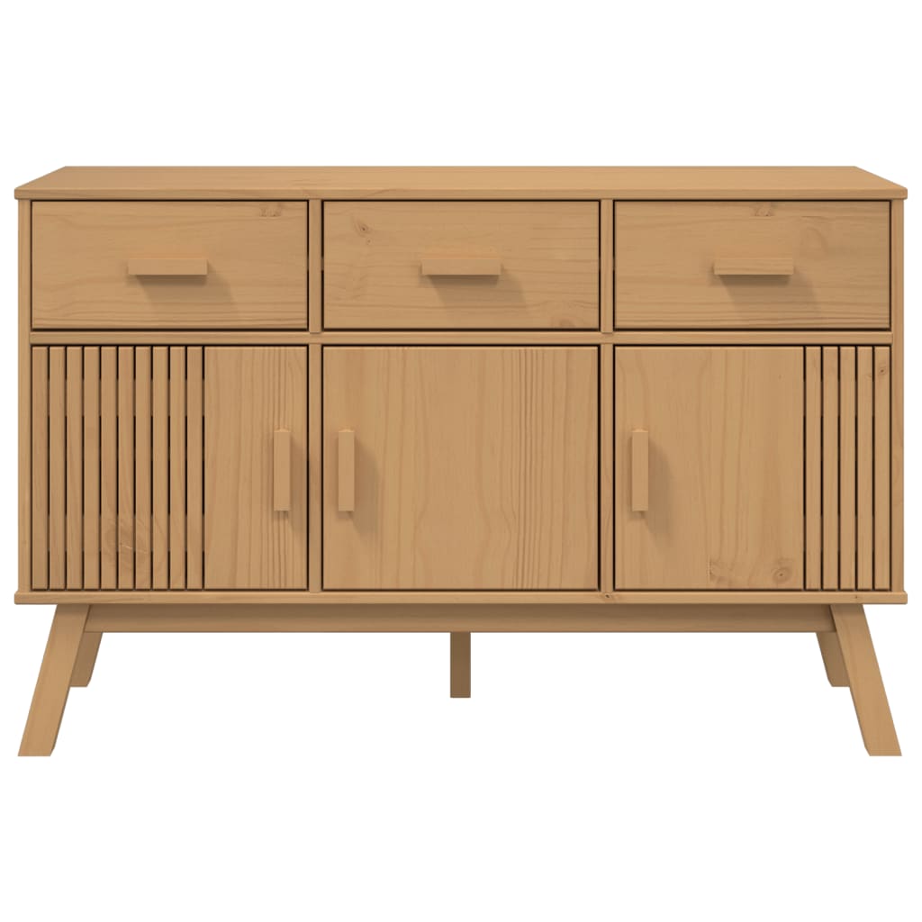vidaXL Dressoir OLDEN 114x43x73,5 cm massief grenenhout bruin
