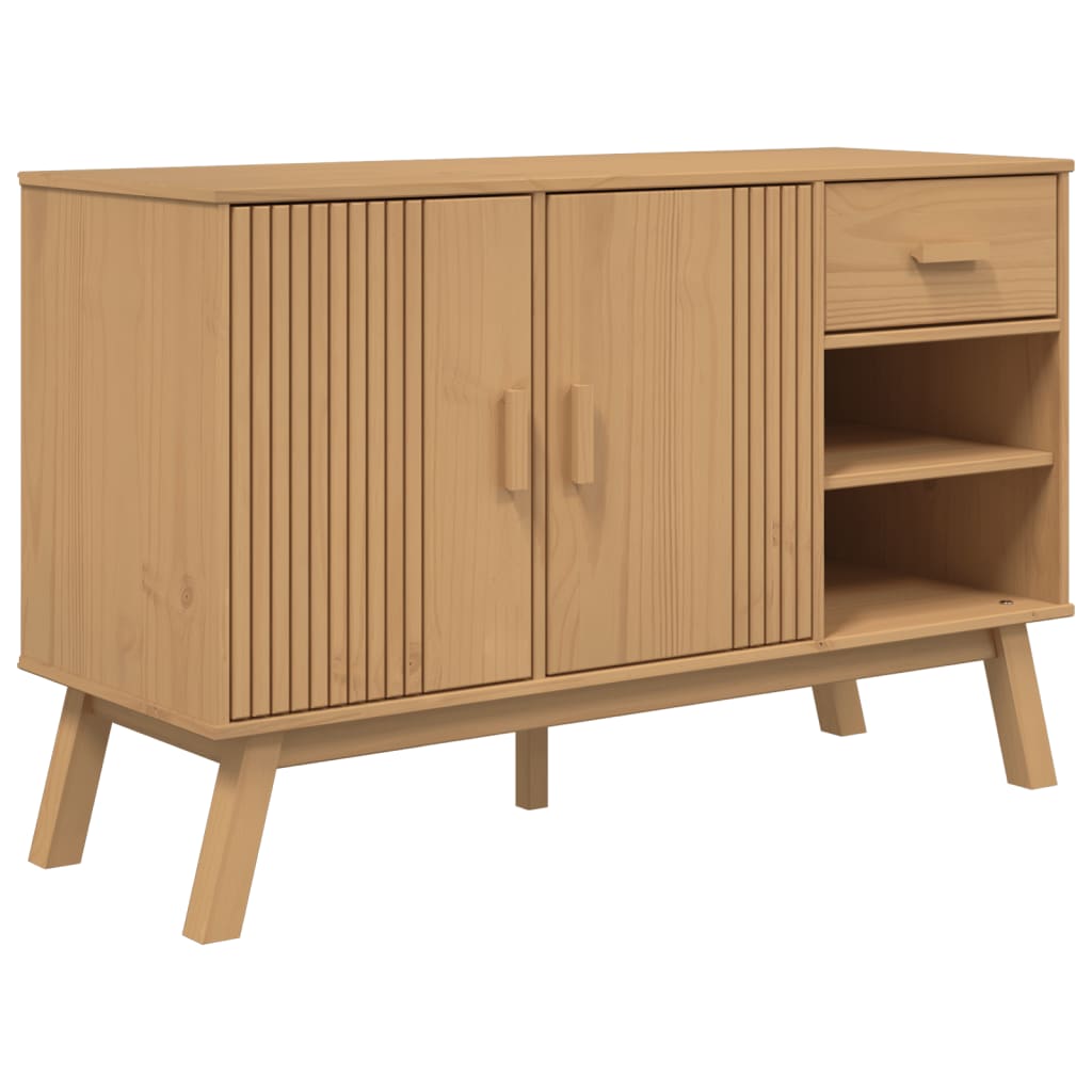 vidaXL Sideboard OLDEN 114x43x73.5 cm Solid Pine Brown