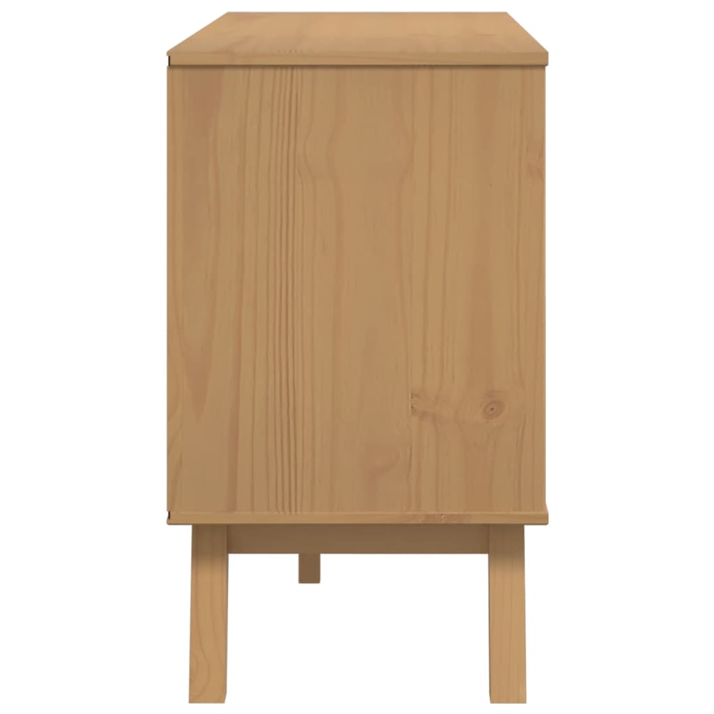 vidaXL Dressoir OLDEN 114x43x73,5 cm massief grenenhout bruin