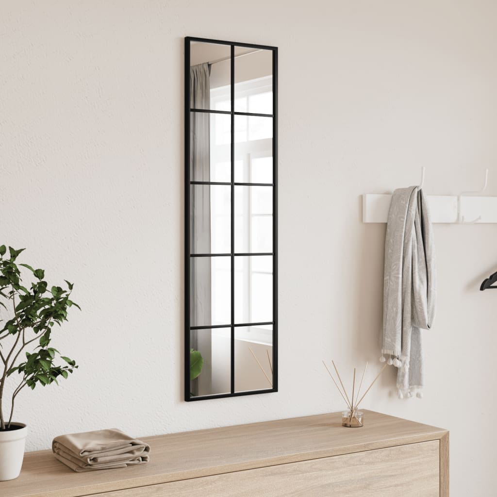 vidaXL Wandspiegels 2 st 80x60 cm metaal zwart