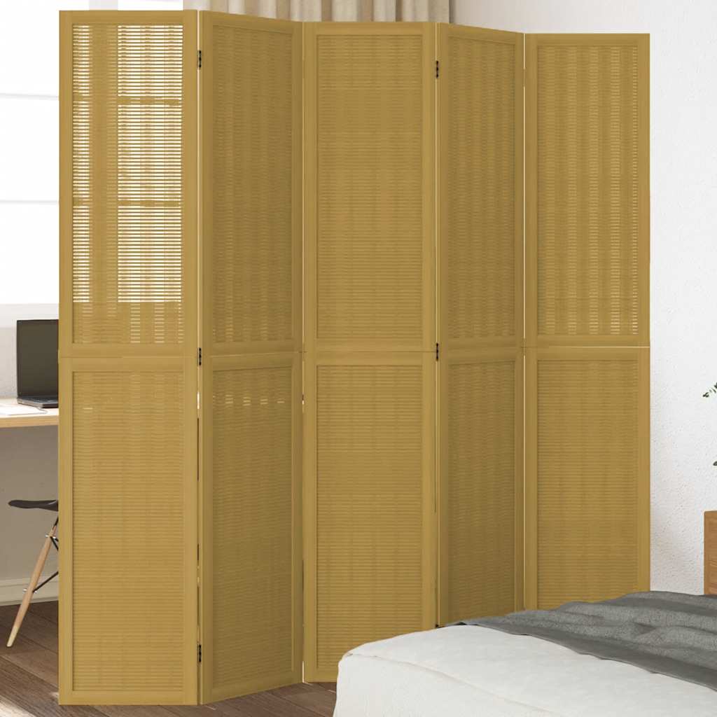 vidaXL Kamerscherm met 3 panelen massief paulowniahout bruin