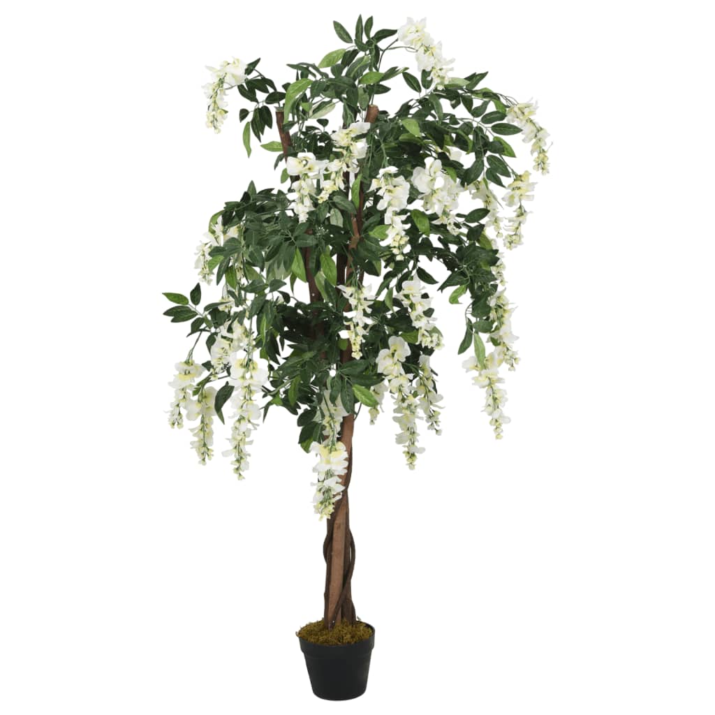 vidaXL Artificial wisteria tree 560 leaves 80 cm green and white