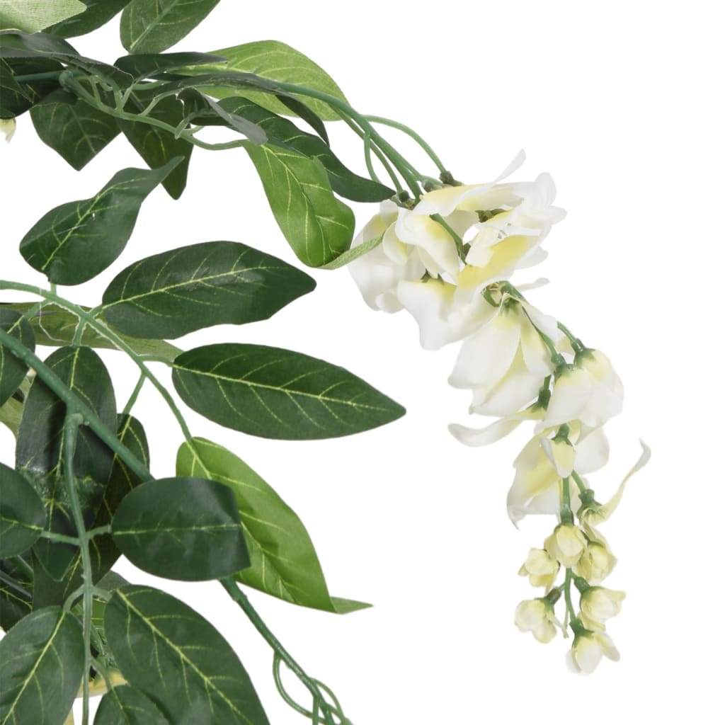 vidaXL Artificial wisteria tree 560 leaves 80 cm green and white