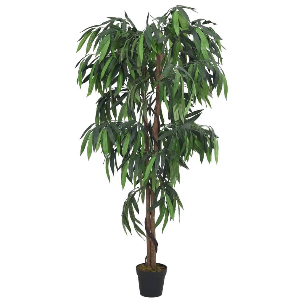 vidaXL Kunstplant mangoboom 300 bladeren 80 cm groen