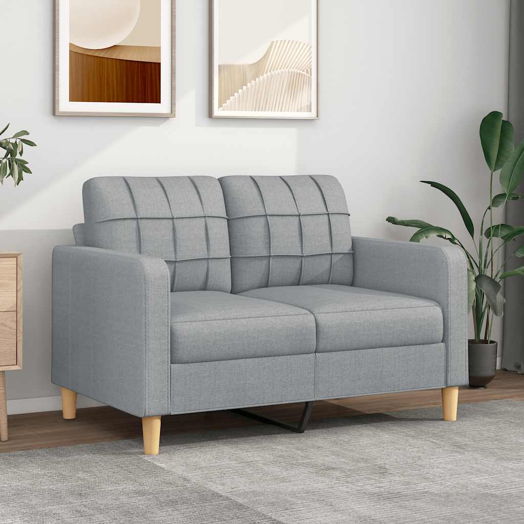 vidaXL Fauteuil 60 cm stof lichtgrijs