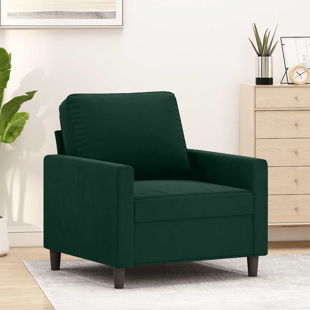 vidaXL Armchair 60 cm velvet light grey