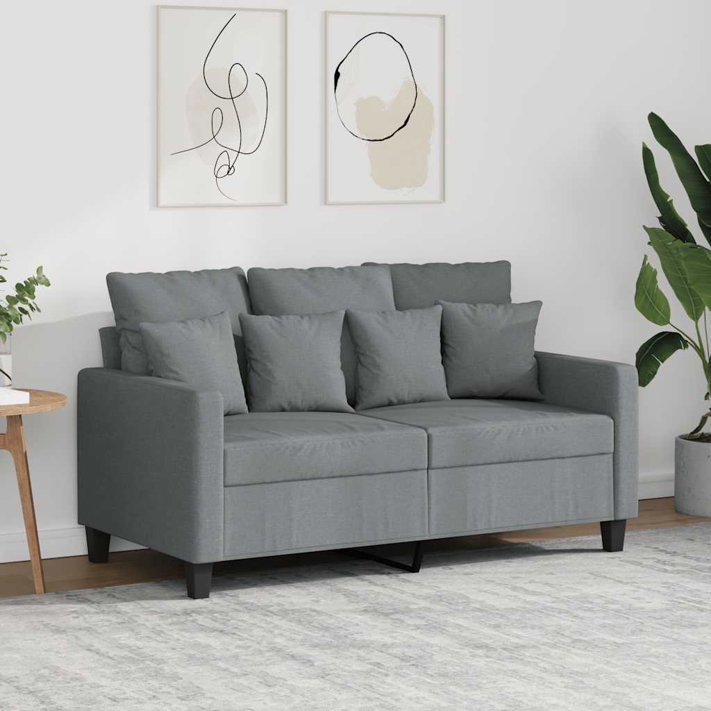 vidaXL Fauteuil 60 cm stof lichtgrijs