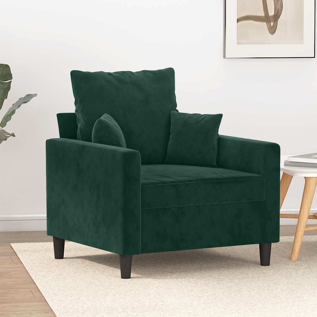 vidaXL Fauteuil 60 cm fluweel lichtgrijs