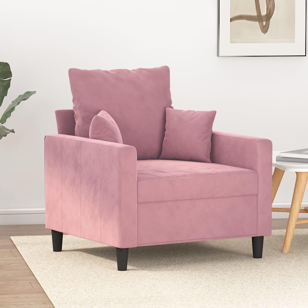 vidaXL Fauteuil 60 cm fluweel lichtgrijs