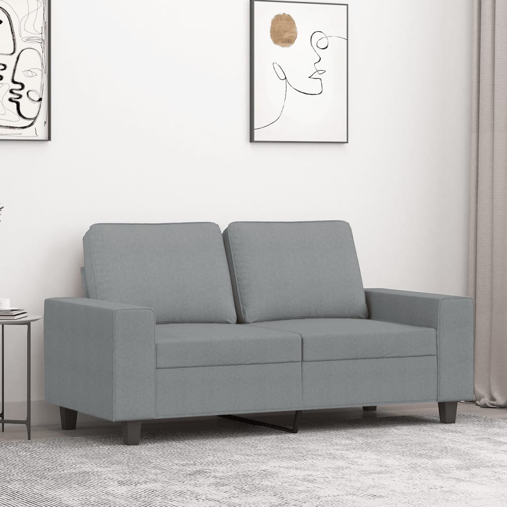 vidaXL Fauteuil 60 cm stof lichtgrijs