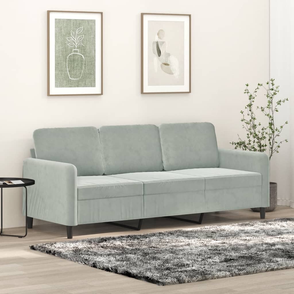 vidaXL Fauteuil 60 cm fluweel lichtgrijs