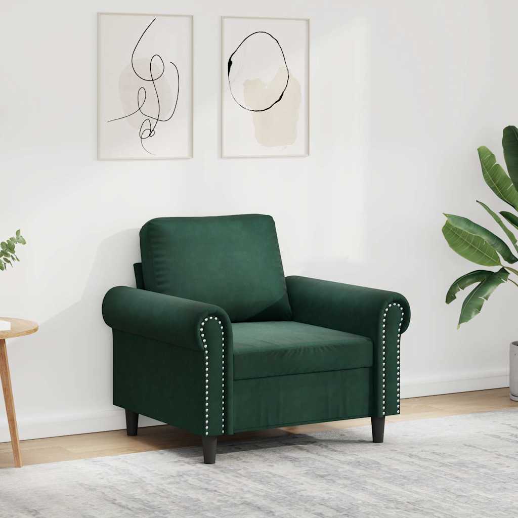 vidaXL Fauteuil 60 cm fluweel lichtgrijs