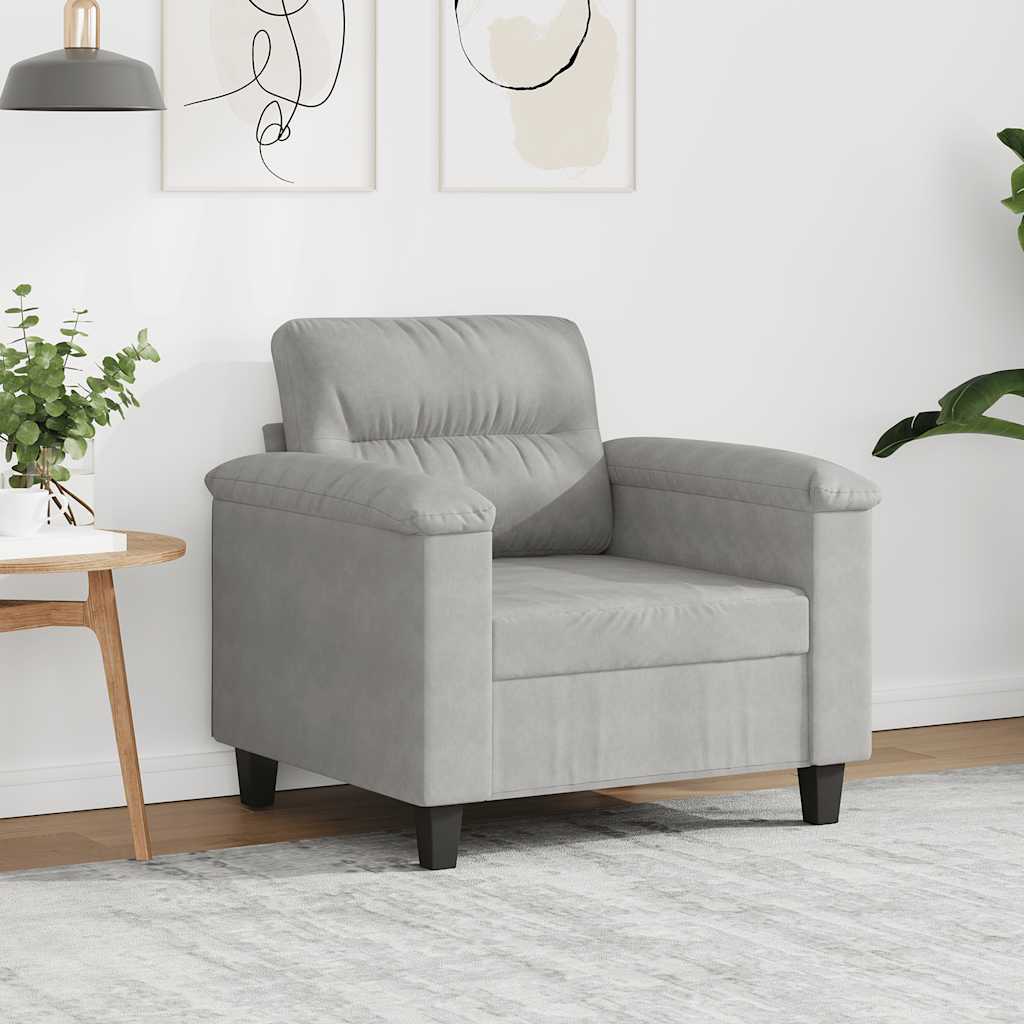 vidaXL Fauteuil 60 cm microvezelstof taupe