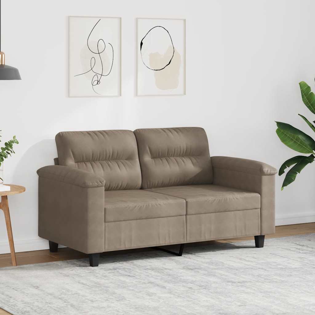 vidaXL Fauteuil 60 cm microvezelstof taupe