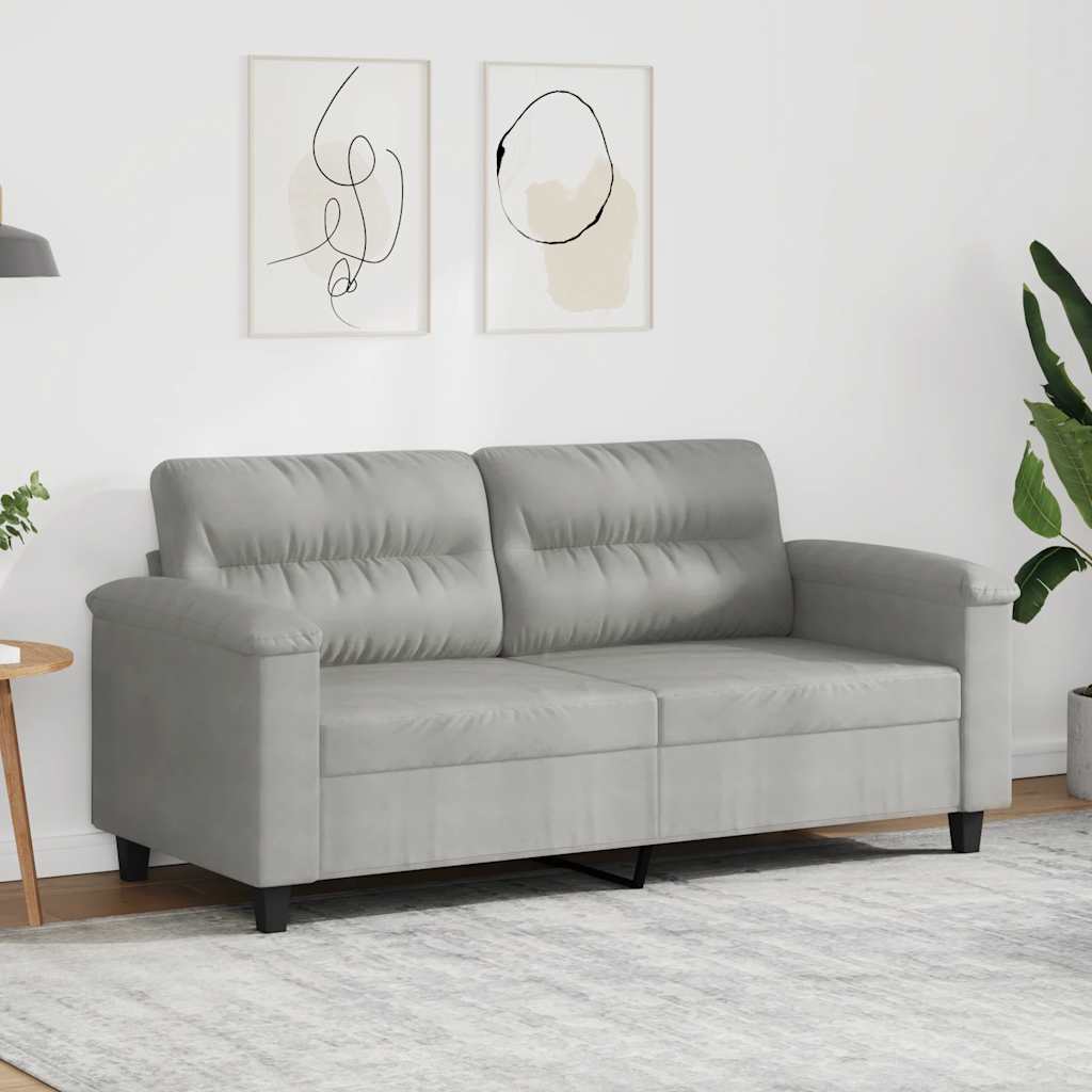 vidaXL Fauteuil 60 cm microvezelstof taupe