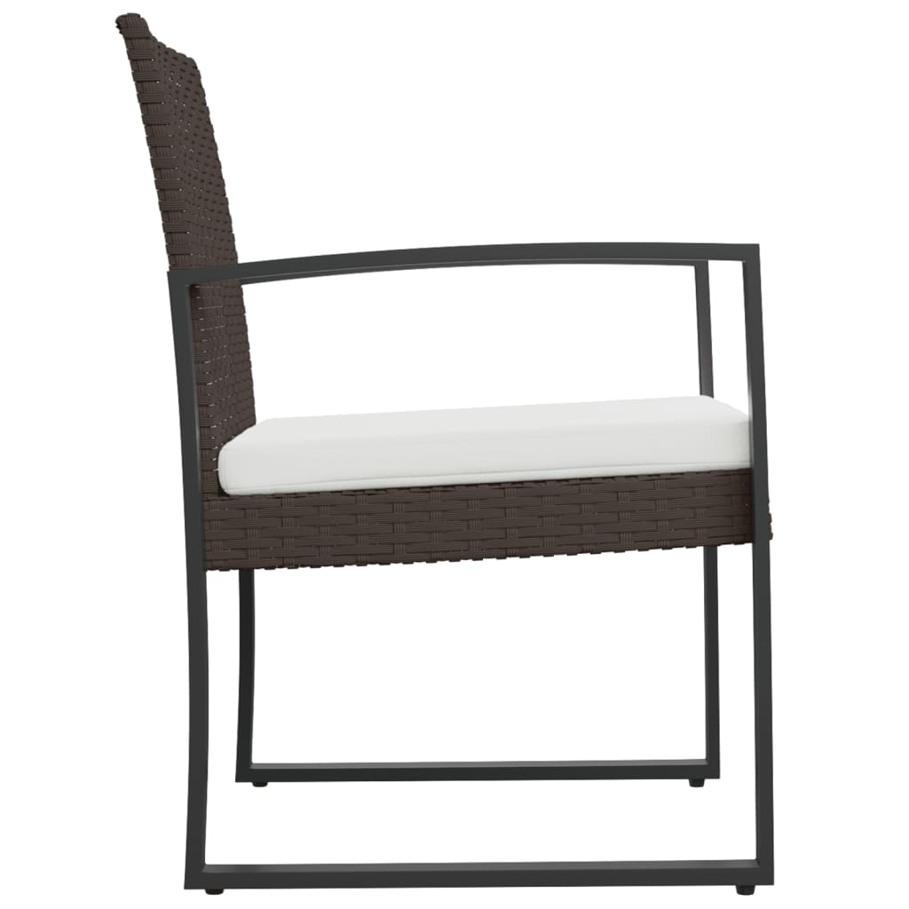 vidaXL Garden Chairs 2 pcs polypropylene rattan black