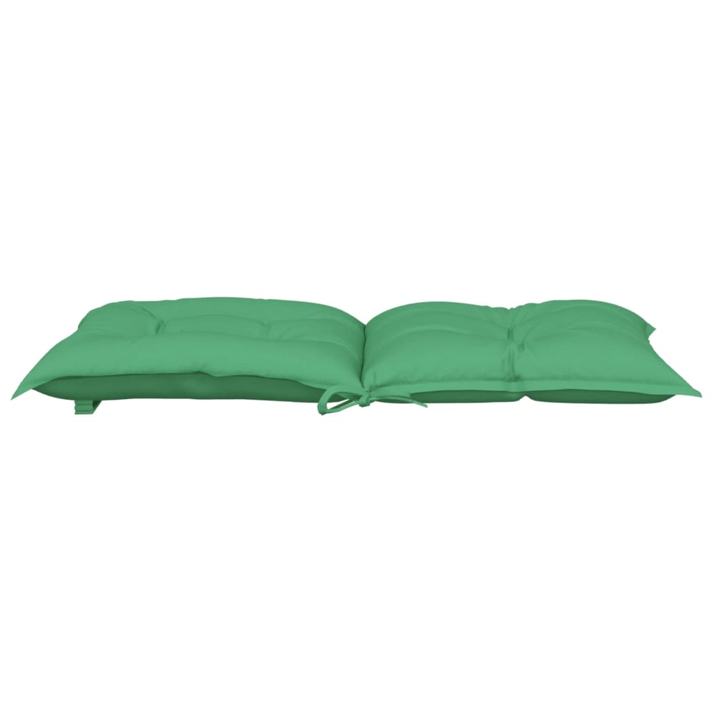vidaXL Garden Chair Cushions 2 pcs Low Back 100x50x7 cm Fabric Green