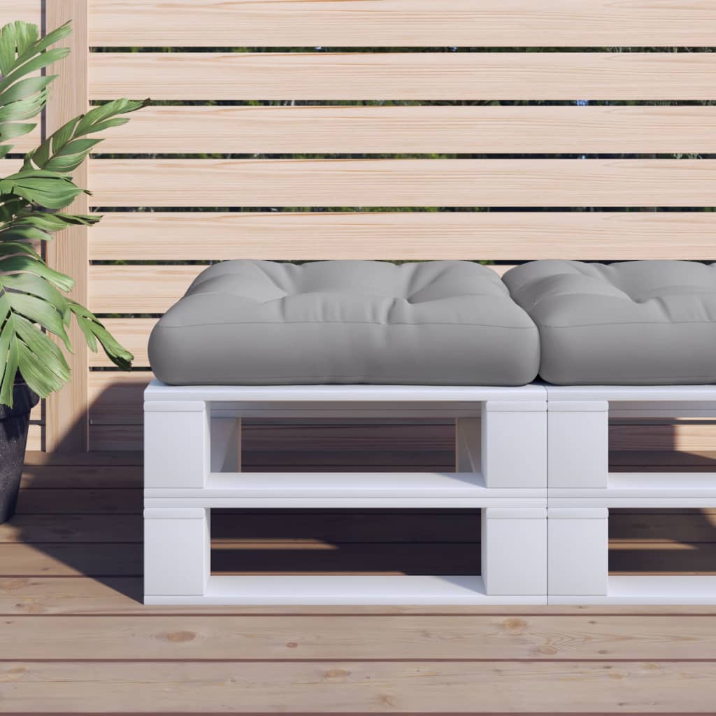 vidaXL Palletkussen 50x50x12 cm stof antracietkleurig