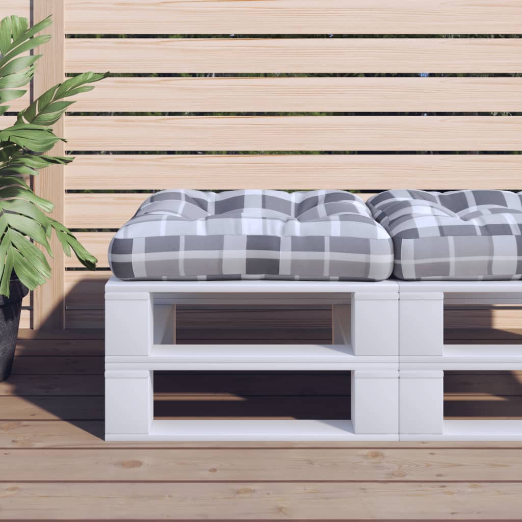 vidaXL Palletkussen 50x50x12 cm stof antracietkleurig