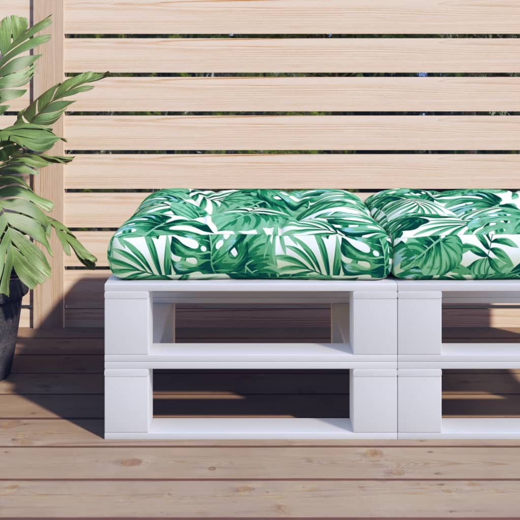 vidaXL Palletkussen 50x50x12 cm stof antracietkleurig