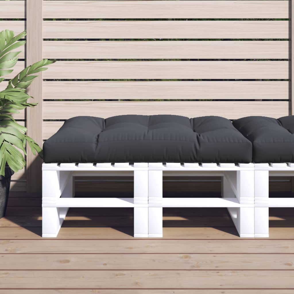 vidaXL Palletkussen 50x50x12 cm stof antracietkleurig
