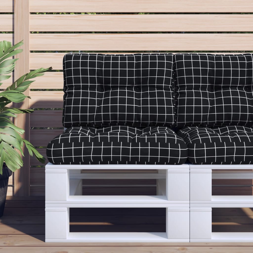 vidaXL Palletkussen 50x40x12 cm stof antracietkleurig