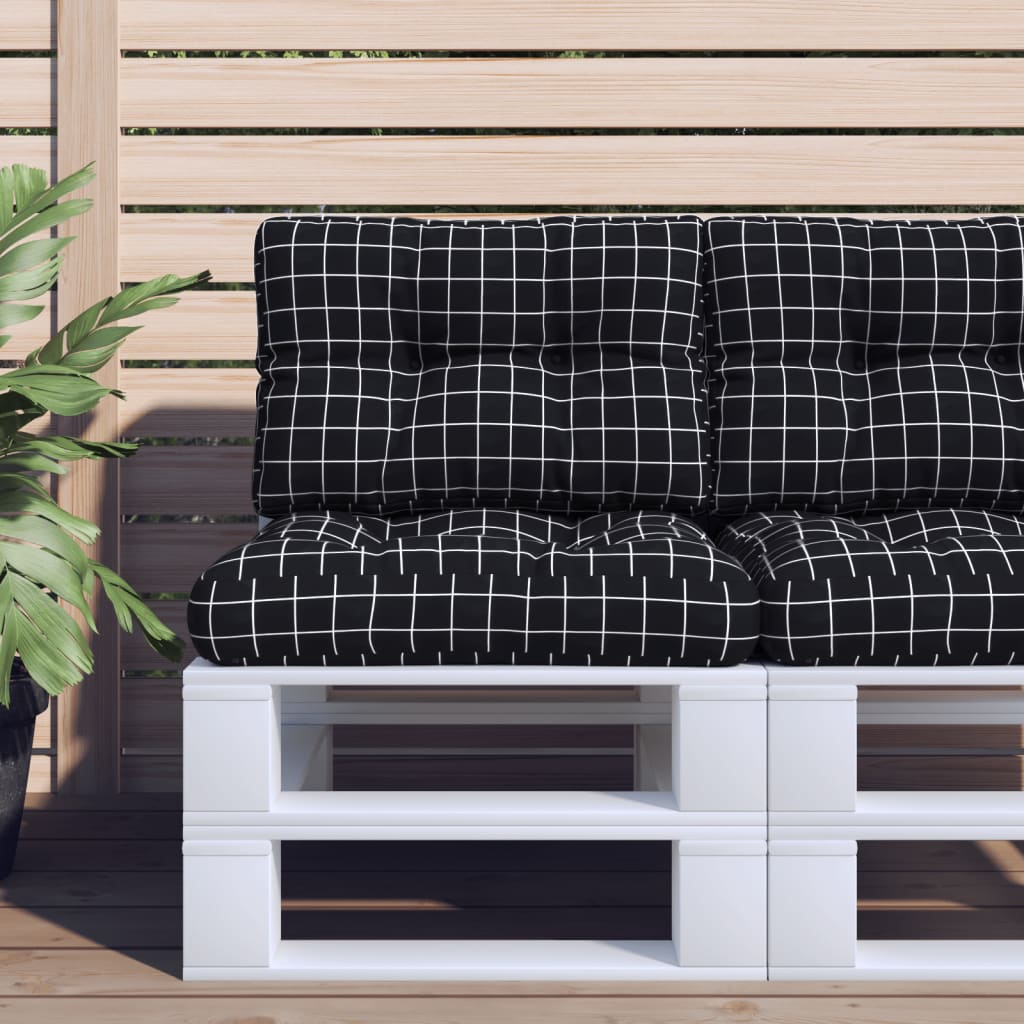 vidaXL Palletkussens 2 st stof antracietkleurig