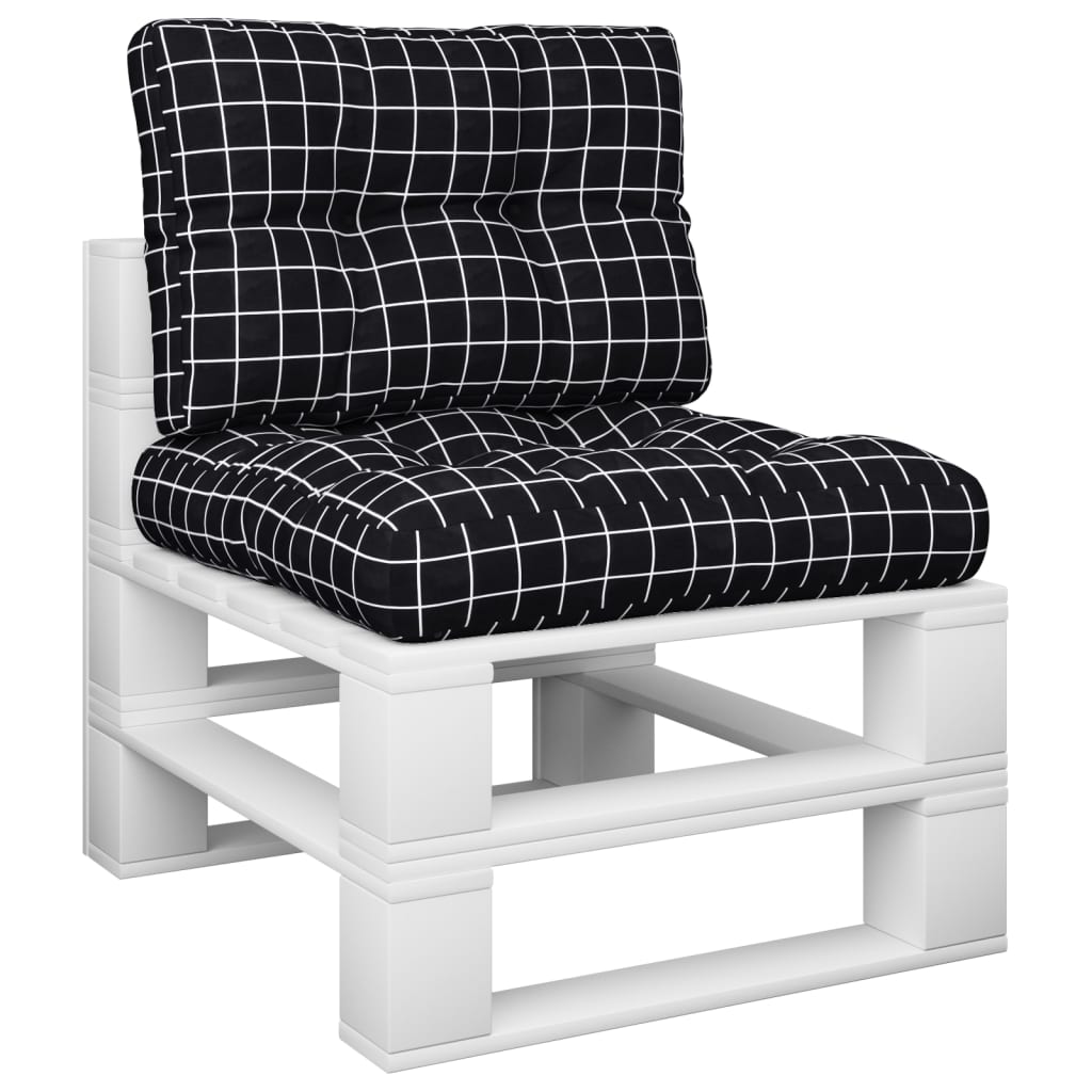 vidaXL Palletkussens 2 st stof antracietkleurig