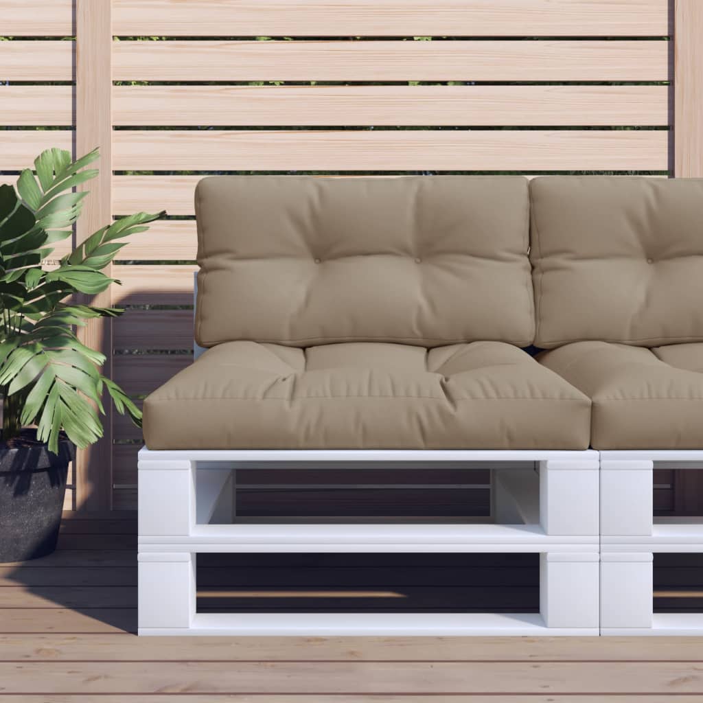 vidaXL Palletkussens 2 st stof antracietkleurig