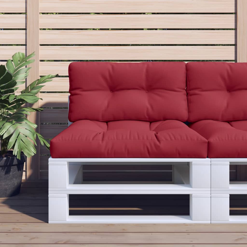 vidaXL Palletkussens 2 st stof antracietkleurig