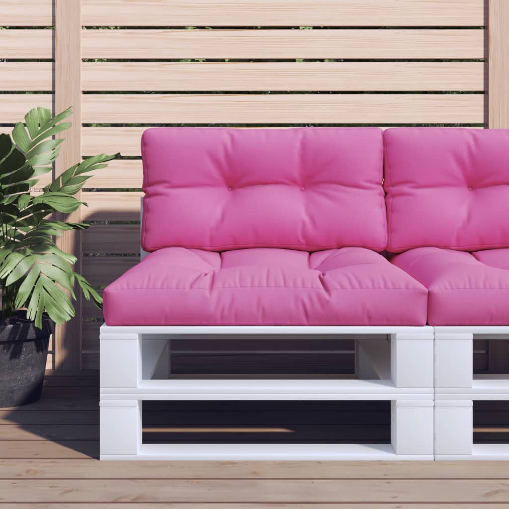 vidaXL Palletkussens 2 st stof antracietkleurig