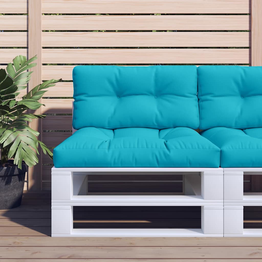 vidaXL Palletkussens 2 st stof antracietkleurig