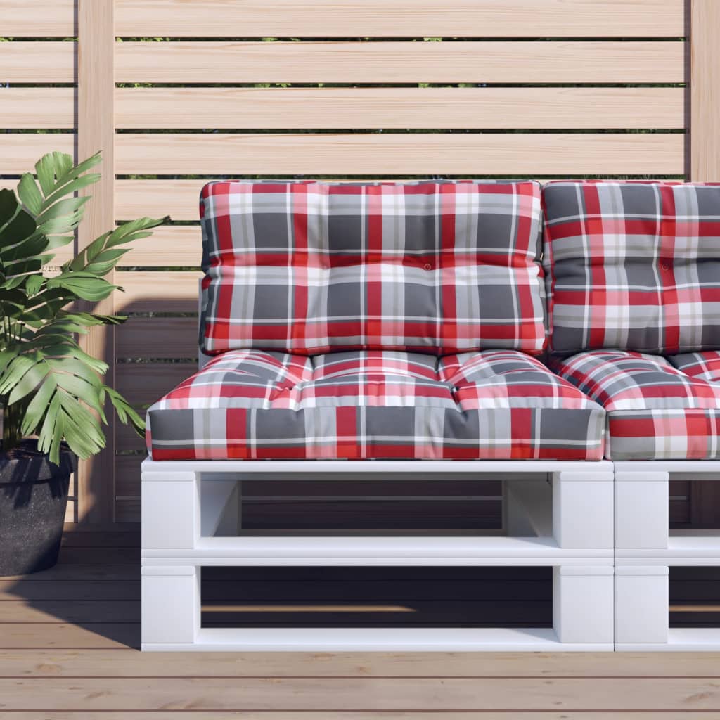 vidaXL Palletkussens 2 st stof antracietkleurig