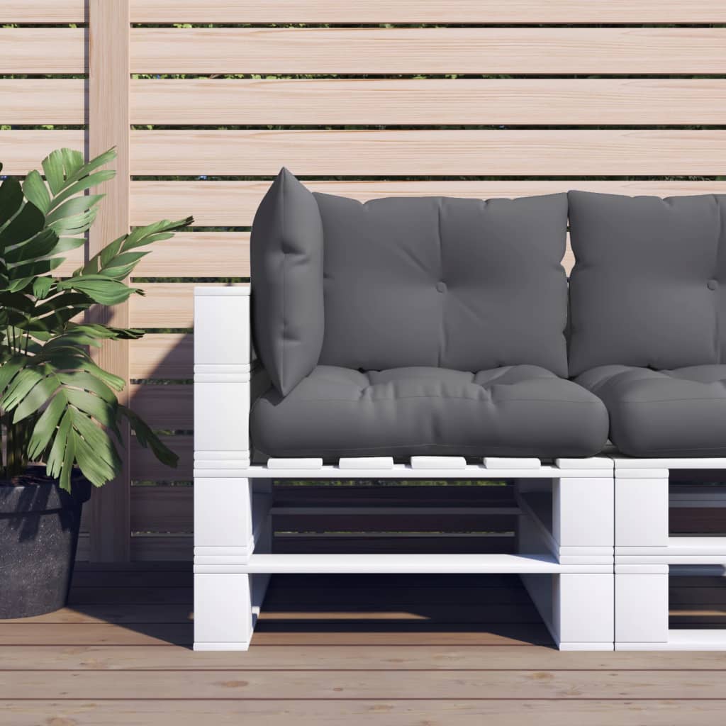 vidaXL Pallet Cushions 2 pcs Fabric Anthracite